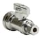 Quickfitting 1/2in Push-to-Connect x 1/4in OD Comp Chrome Plated Brass Quarter-Turn Straight Stop Valve LF944SR - alternate 1